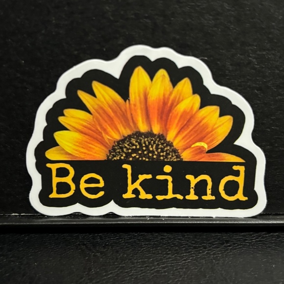 BE KIND SUNFLOWER STICKER - Picture 1 of 1